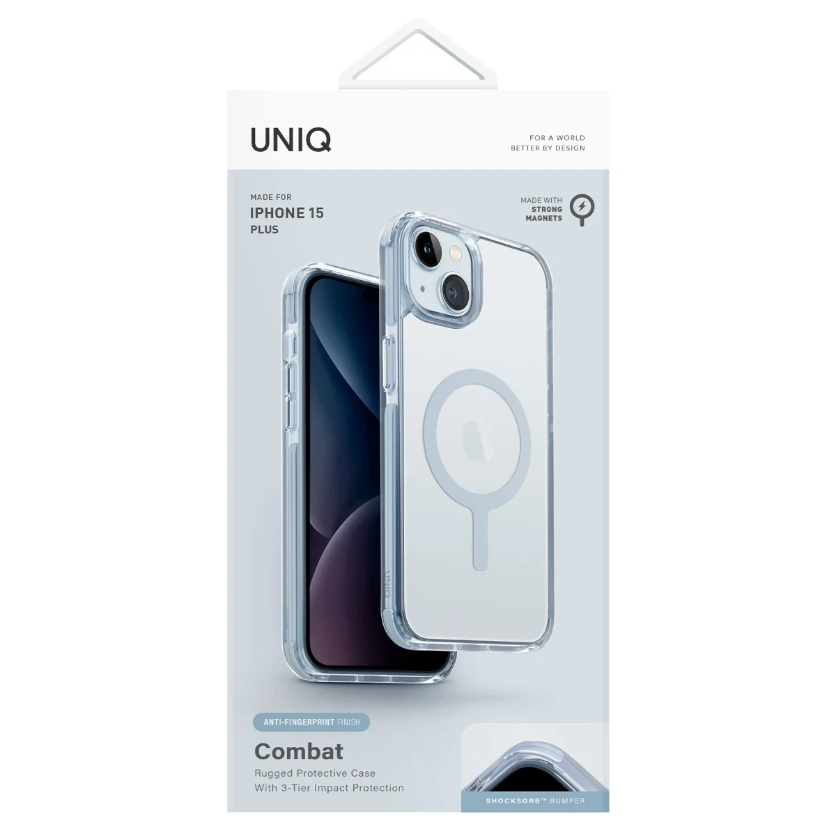 Uniq Apple iPhone 15 Plus Combat Magsafe Kapak - Mavi