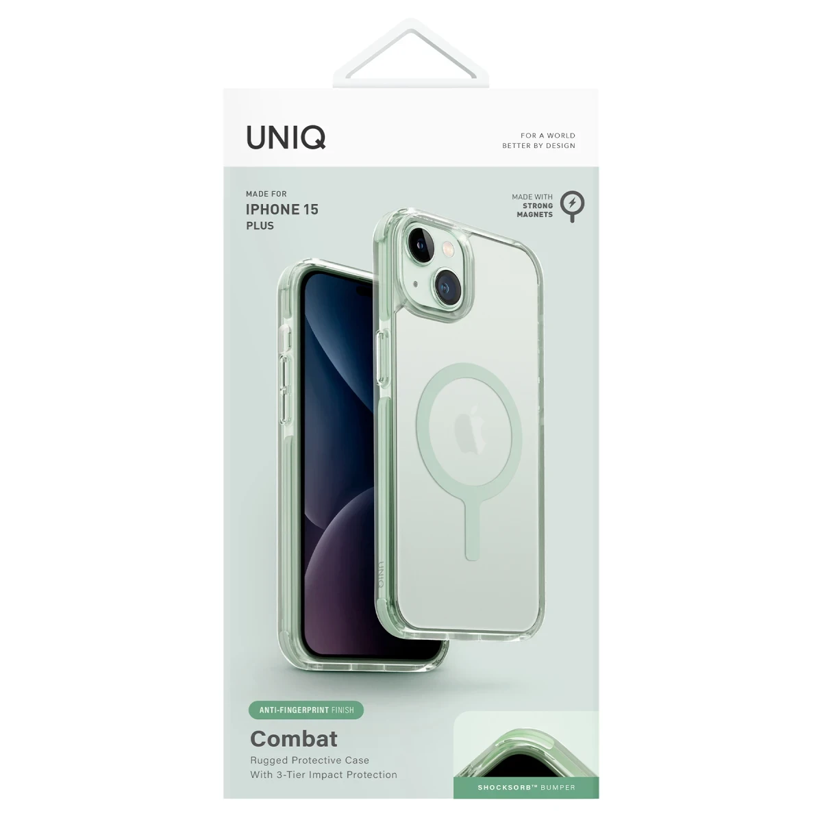 Uniq Apple iPhone 15 Plus Combat Magsafe Kapak - Yeşil