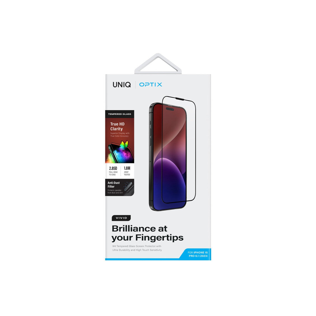 Uniq Apple iPhone 15 Plus Optix Vivid Cam Ekran Koruyucu