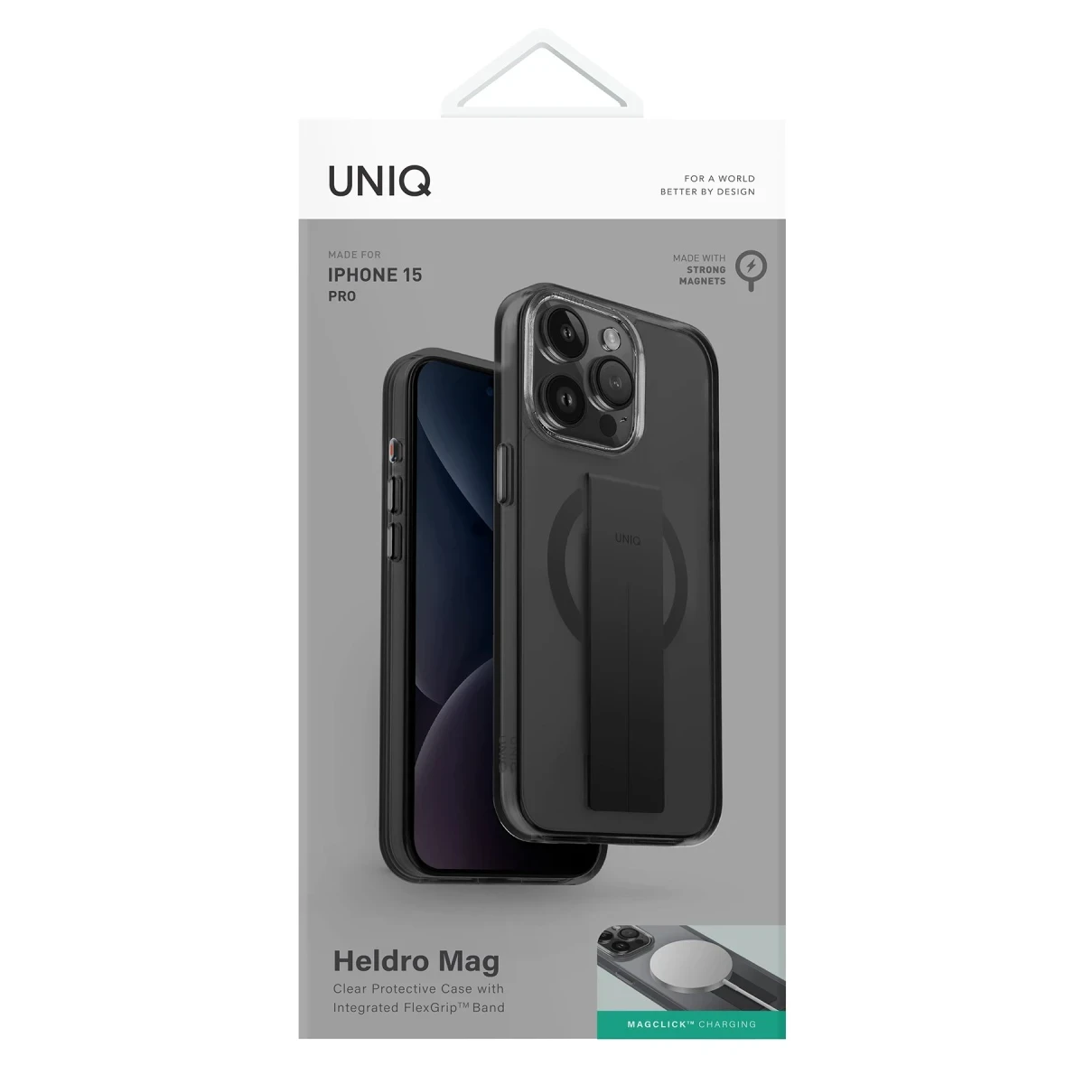 Uniq Apple iPhone 15 Pro Max Heldro Magsafe Kapak - Şeffaf