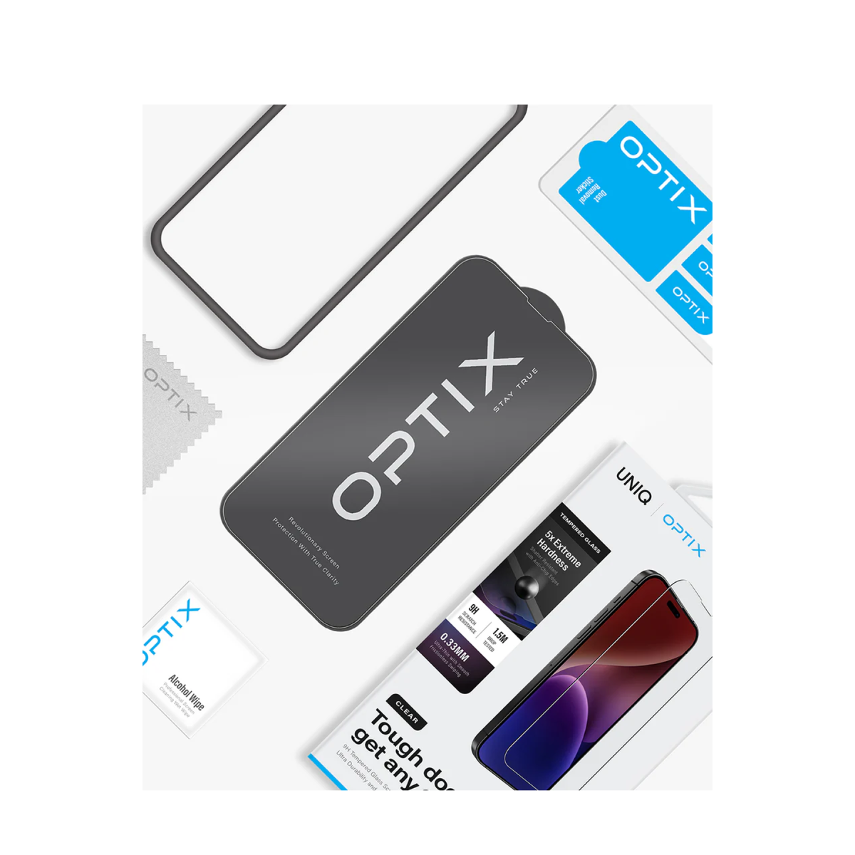 Uniq Apple iPhone 15 Pro Optix Clear Cam Ekran Koruyucu