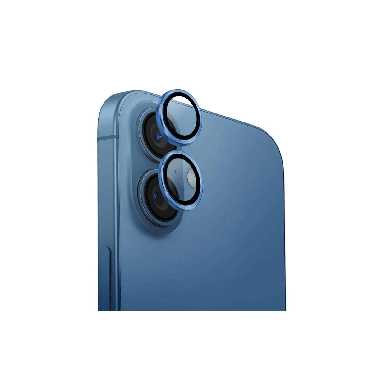 Uniq Apple iPhone 16 Optix Alüminyum Kamera Lens Koruyucu - Mavi