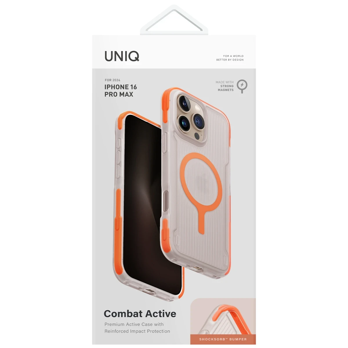 Uniq Apple iPhone 16 Pro Combat Active Magsafe Kapak - Turuncu