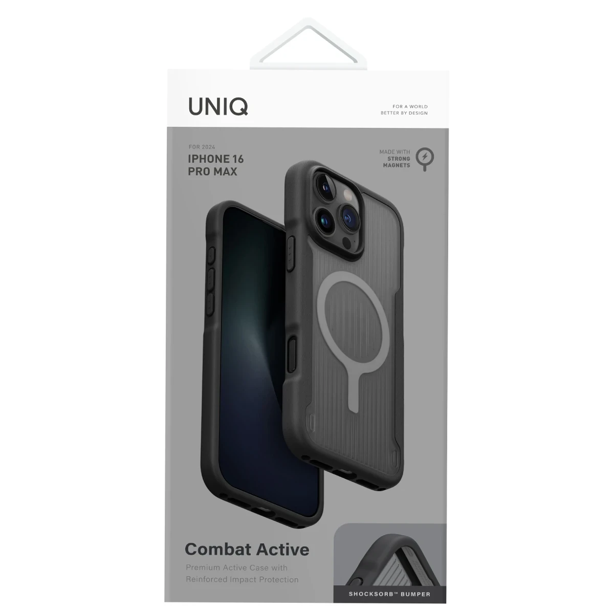 Uniq Apple iPhone 16 Pro Max Combat Active Magsafe Kapak - Siyah