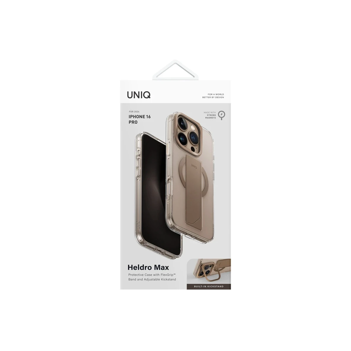Uniq Apple iPhone 16 Pro Max Heldro Max Magsafe Standlı Kapak - Gold