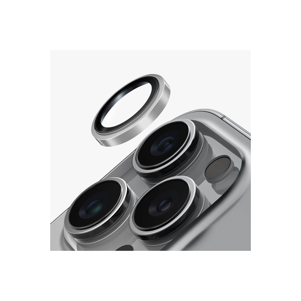 Uniq Apple iPhone 16 Pro Max Optix Çelik Çerçeveli Sapphire Kamera Lens Koruyucu
