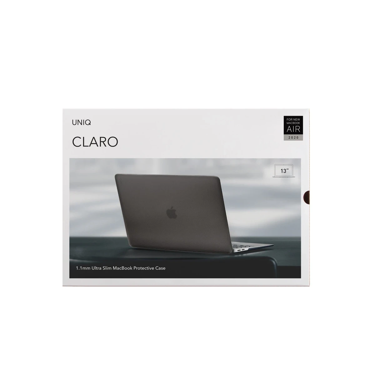 Uniq Apple Macbook Air 13 (2020) Husk Pro Claro Mat Macbook Kapak - Gri