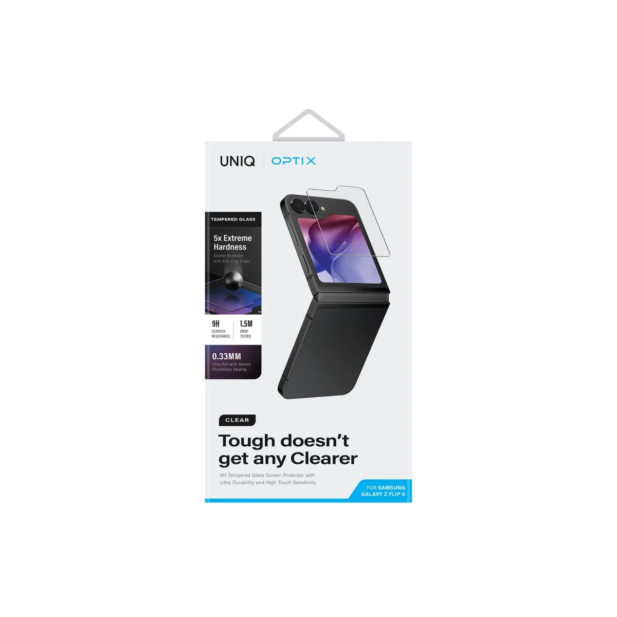 Uniq Samsung Galaxy Z Flip 6 Optix Vivid Cam Ekran Koruyucu - Siyah