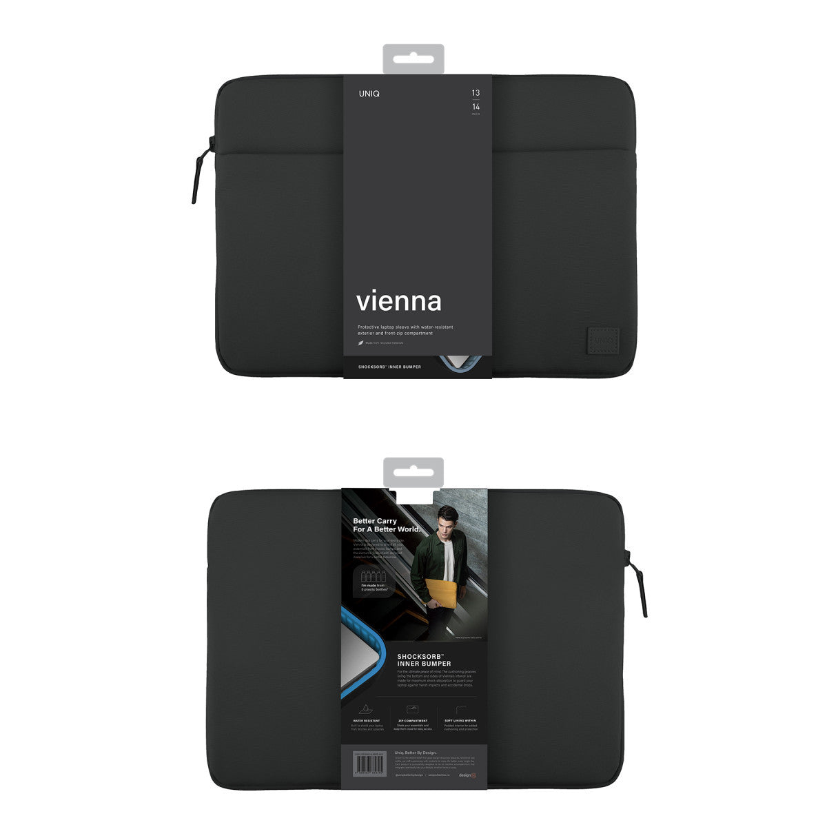 Uniq Vienna Su Geçirmez Rpet Kumaş 16inç Laptop Çanta