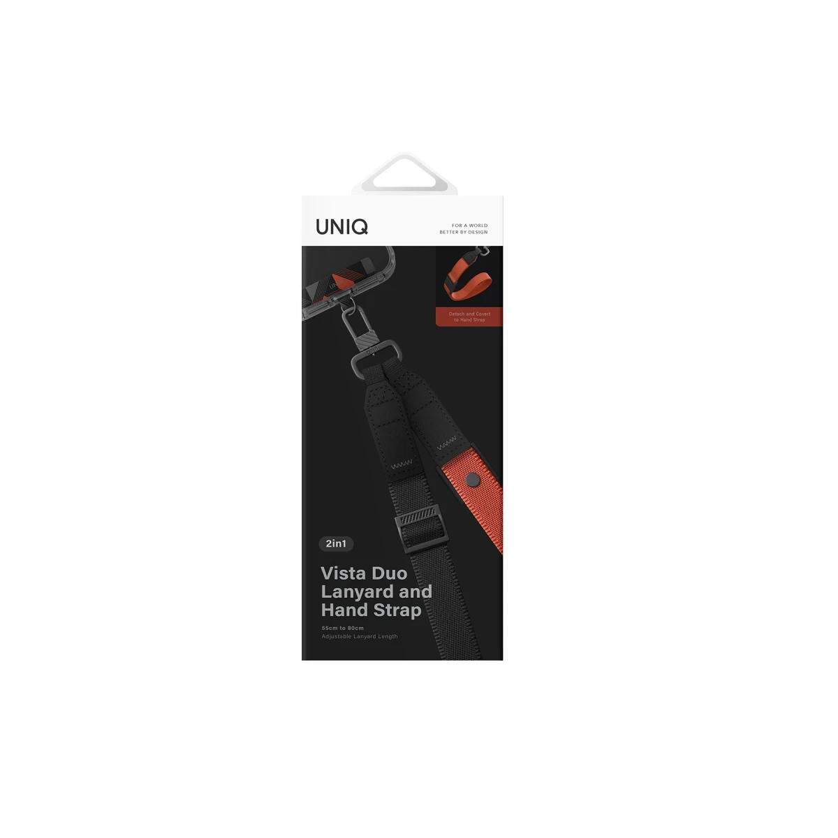 Uniq Vista Duo 2in1 Bileklik Boyun Askısı - Siyah
