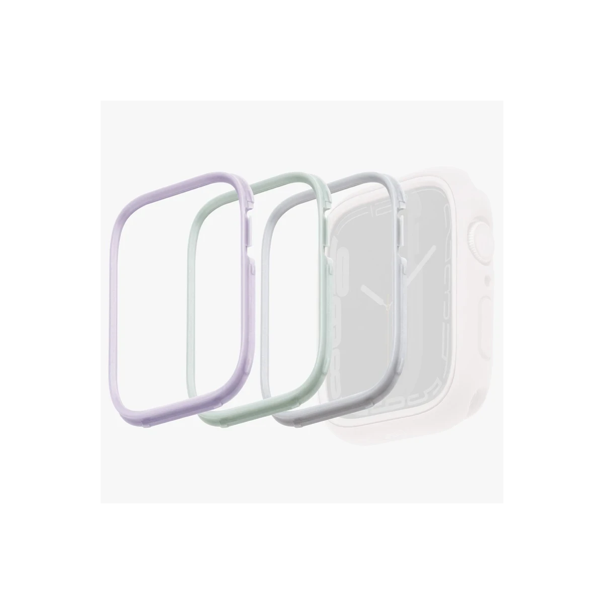Uniq Apple Watch 41mm Moduo 3in1 Kasa Korucuyu - Gri-Lila-Beyaz
