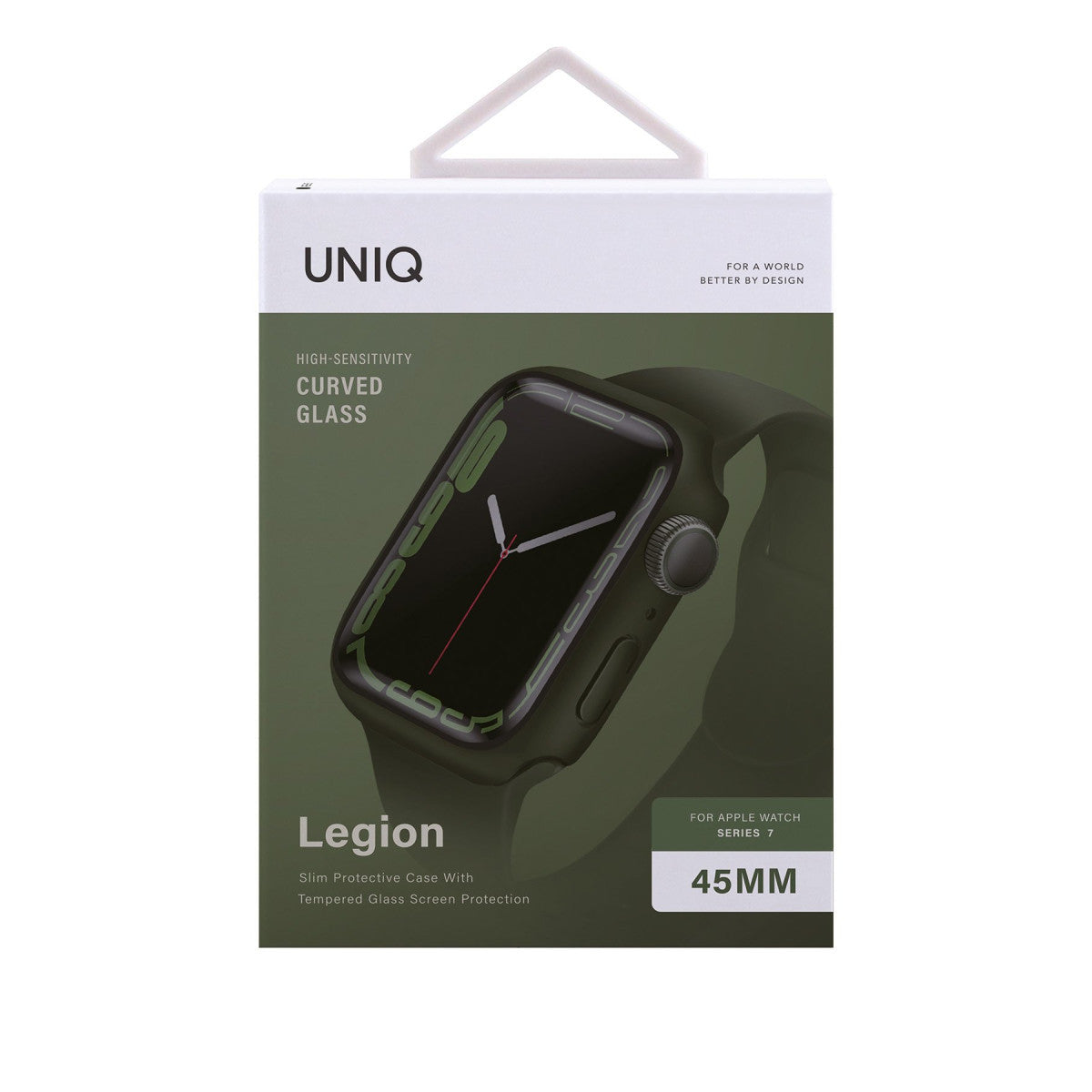 Uniq Apple Watch 45mm Legion Camlı Silikon Kasa Koruyucu