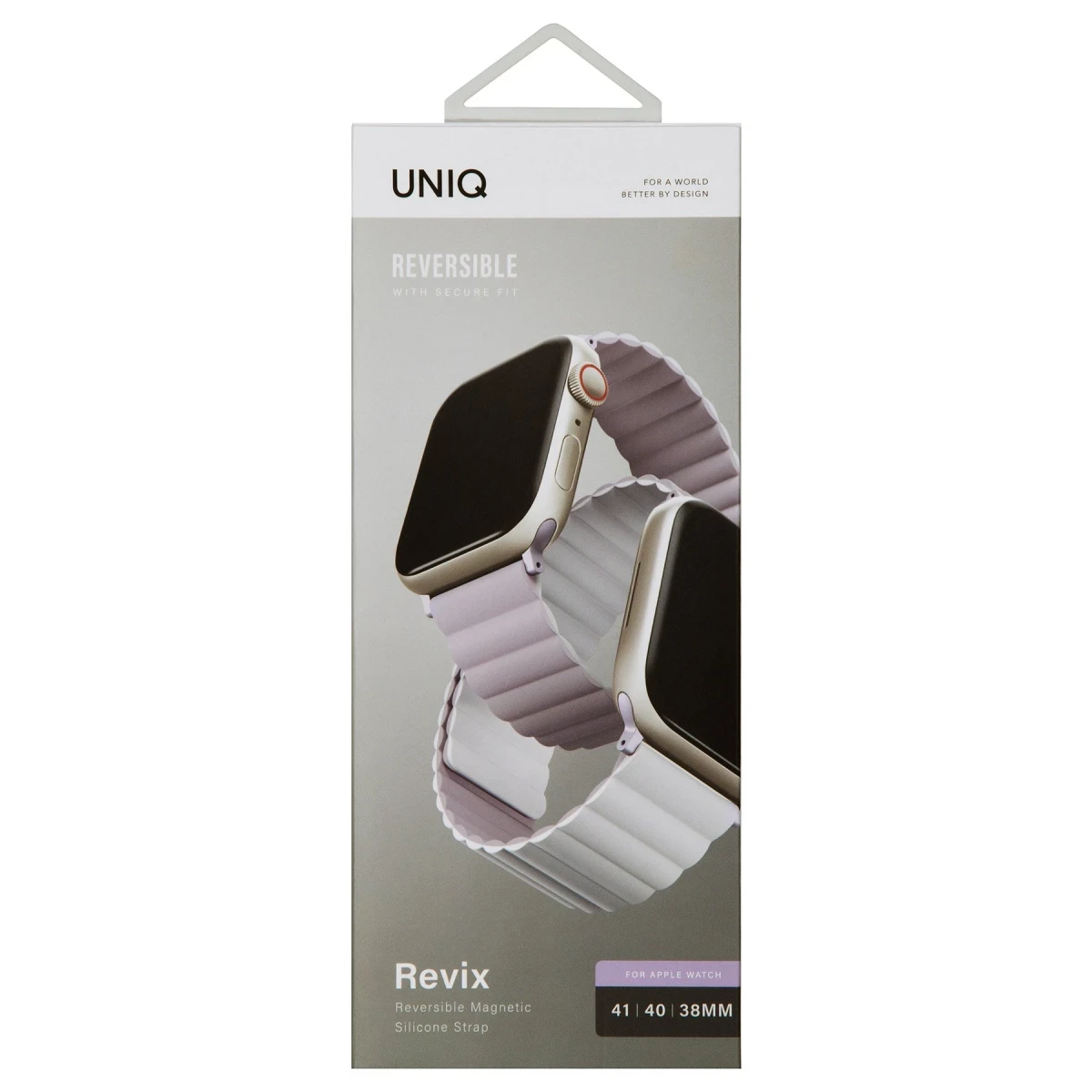 Uniq Apple Watch Ultra 49mm Revix Reversible Manyetik Kordon - Lila-Beyaz