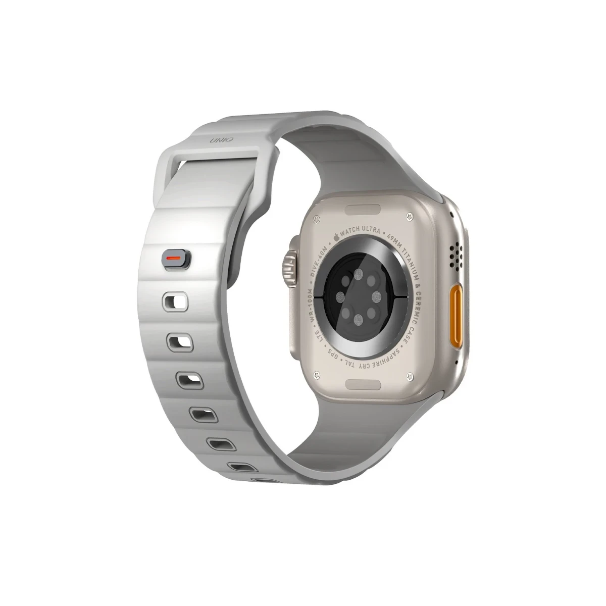 Uniq Apple Watch Ultra 49mm Stride FKM Silikon Kordon - Gri