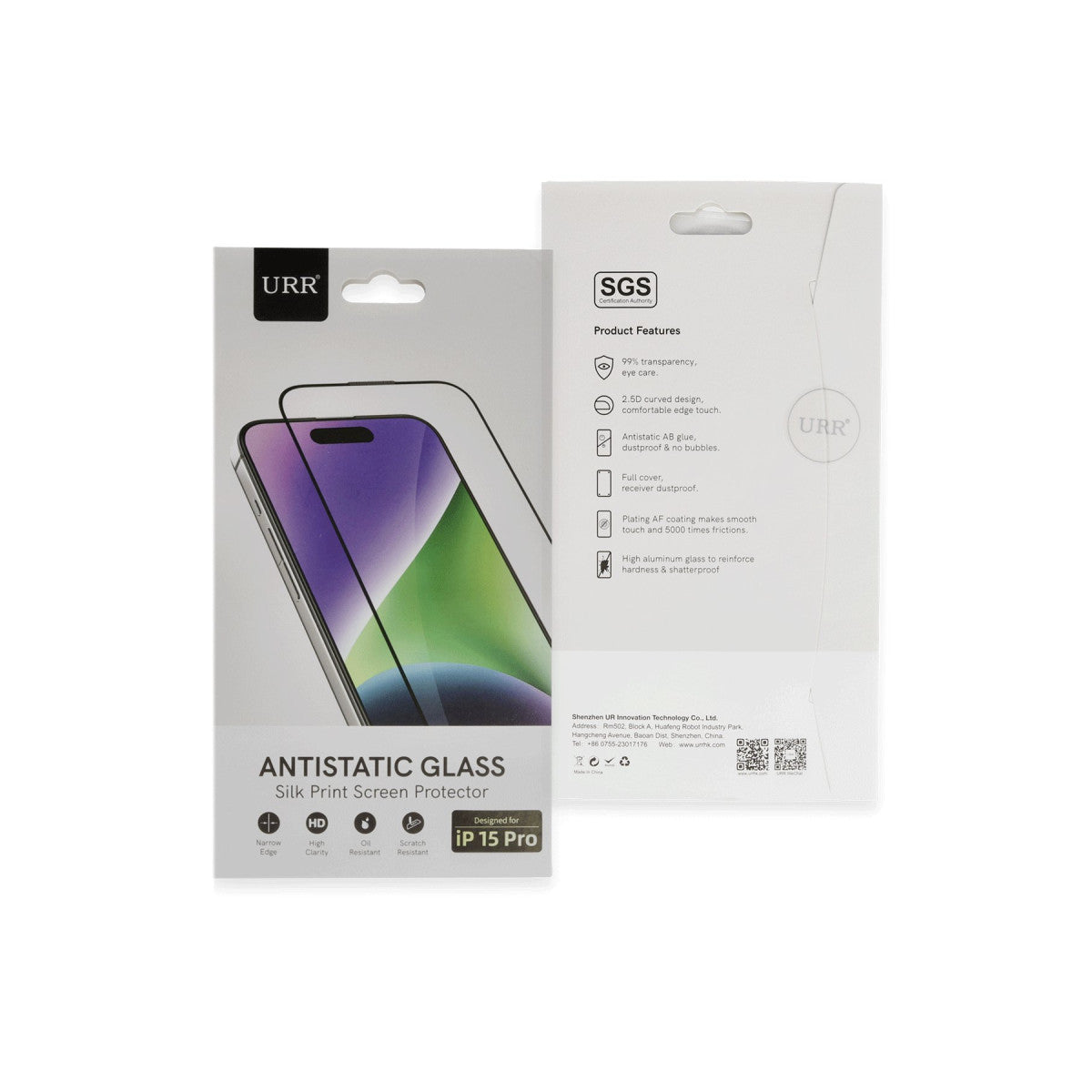 URR Apple iPhone 15 Pro 2.5D Antidust HD Cam Ekran Koruyucu
