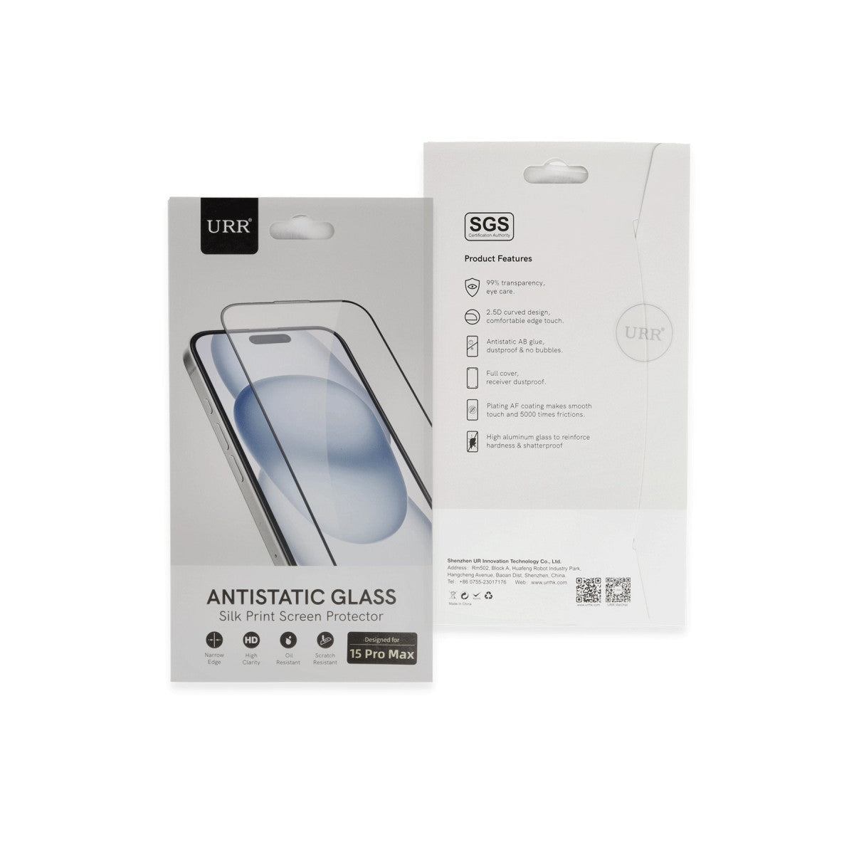 URR Apple iPhone 15 Pro Max 2.5D Antidust HD Cam Ekran Koruyucu