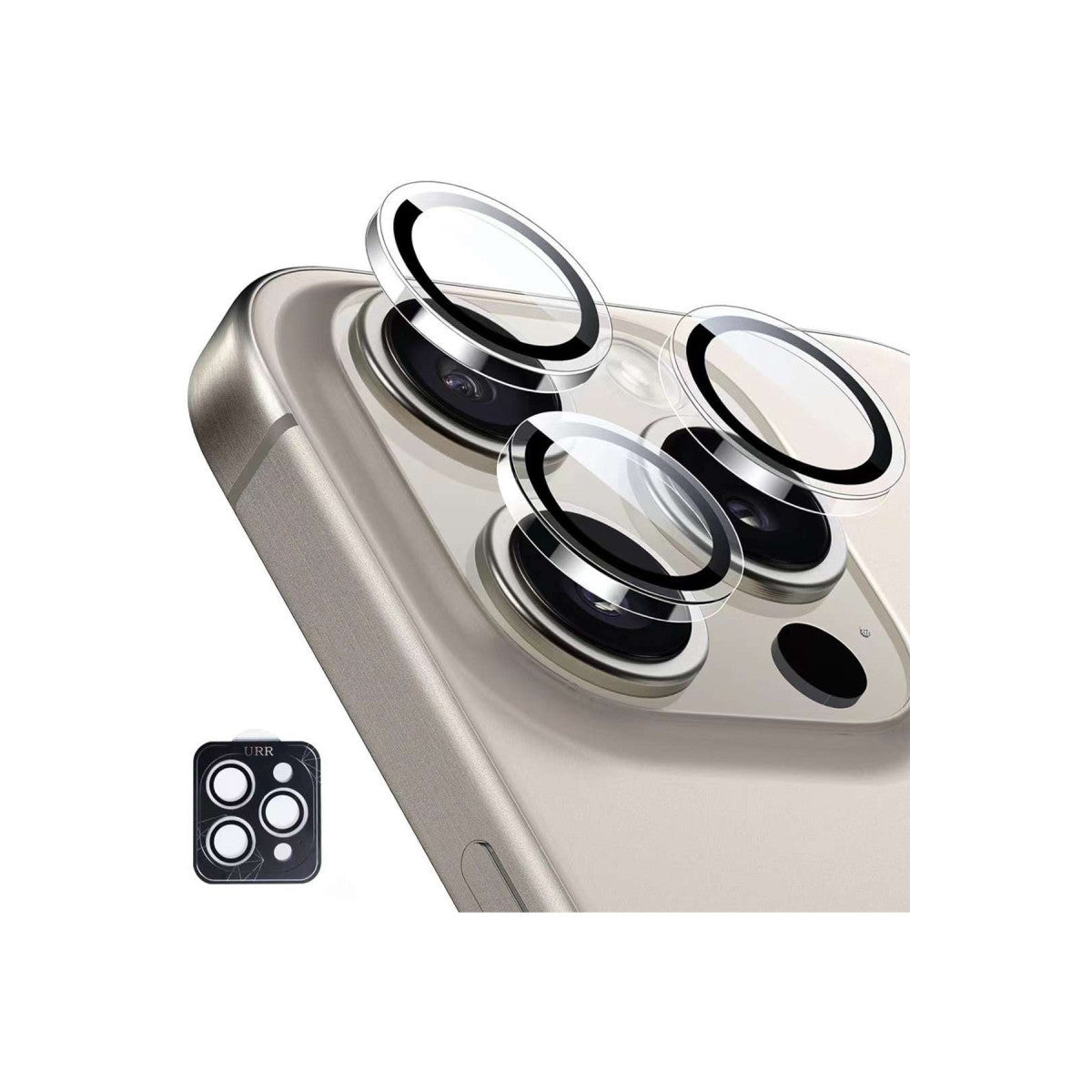 URR Apple iPhone 15 Pro Max Crystal Clear Magsafe 3in1 Ekran Koruyucu ve Kamera Lens Set