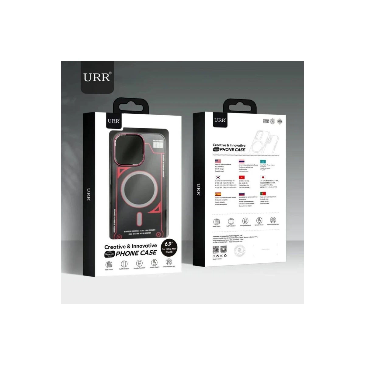 URR Apple iPhone 16 Pro Cool Series Matte Pure PC Magsafe Kapak - Siyah