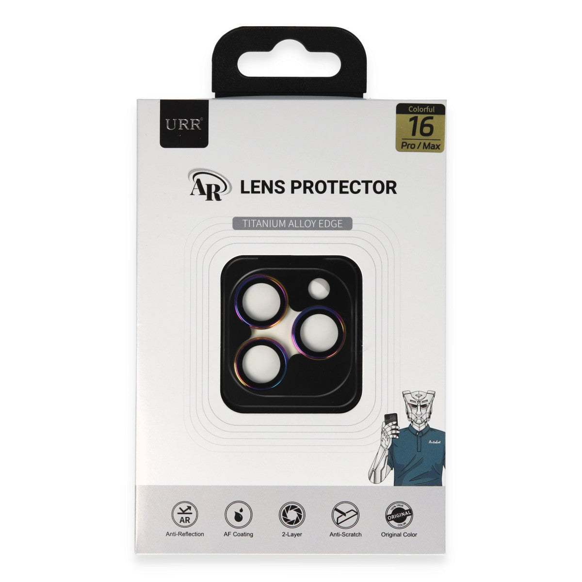 URR Apple iPhone 16 Pro Max Titanium Alloy AR Kamera Lens Koruyucu