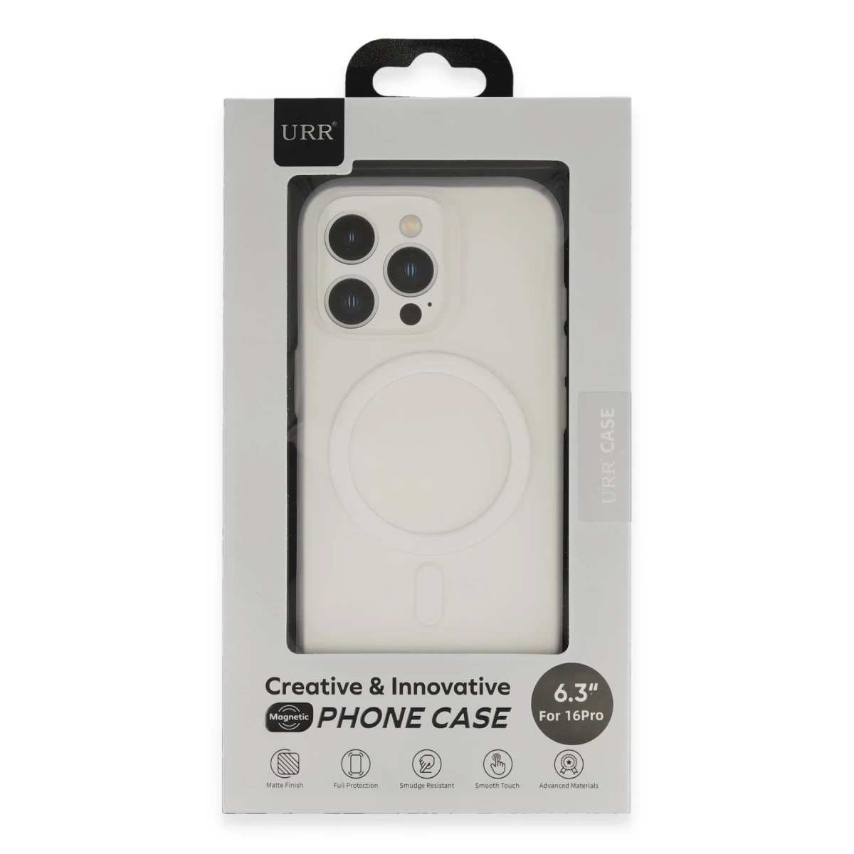 URR Apple iPhone 16 Pro Ultra Thin Matte PC Magsafe Kapak - Şeffaf