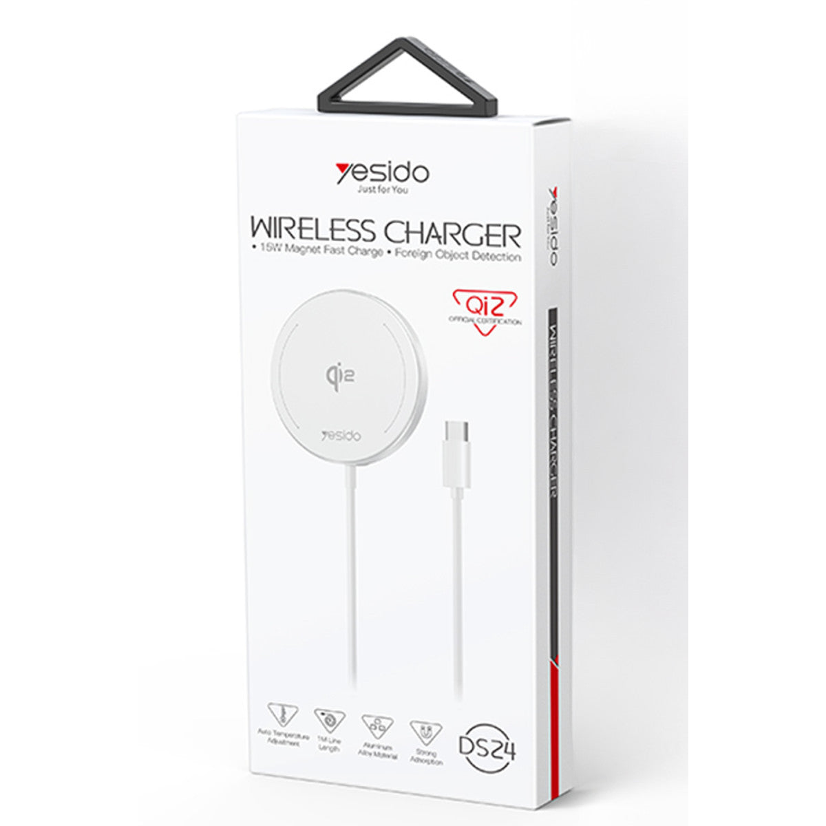 Yesido DS24 1M Type-C Kablo 15W Kablosuz Şarj Aleti