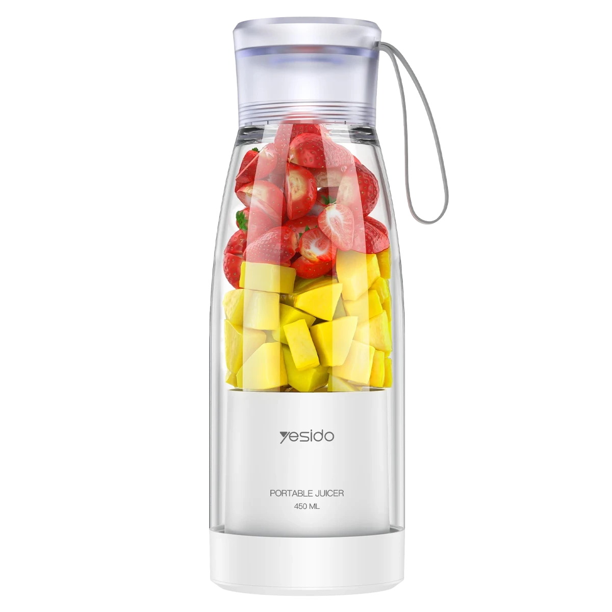 Yesido EC17 80W 18.500 RPM Hızında Şarjlı Taşınabilir Blender - Beyaz