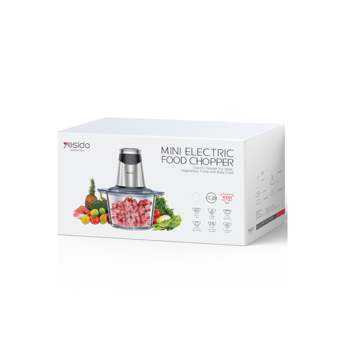 Yesido EC28 400W Güçlü Motorlu Mini Mutfak Robotu