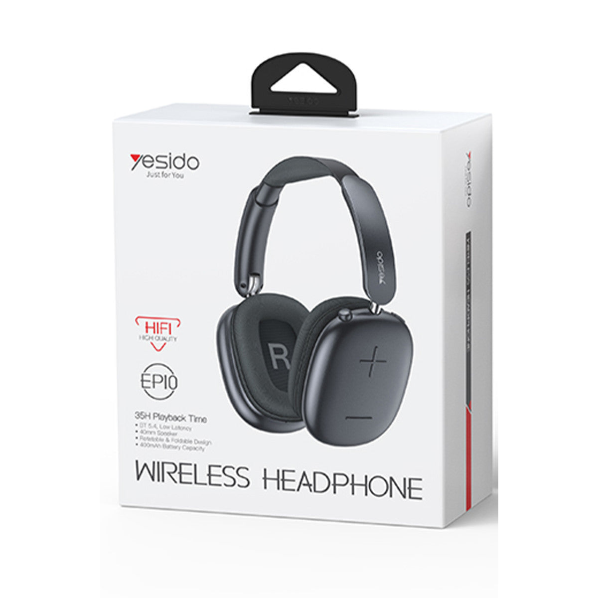 Yesido EP10 BT 5.4 USB-C Şarj Destekli Kafaüstü Bluetooth Kulaklık – Siyah