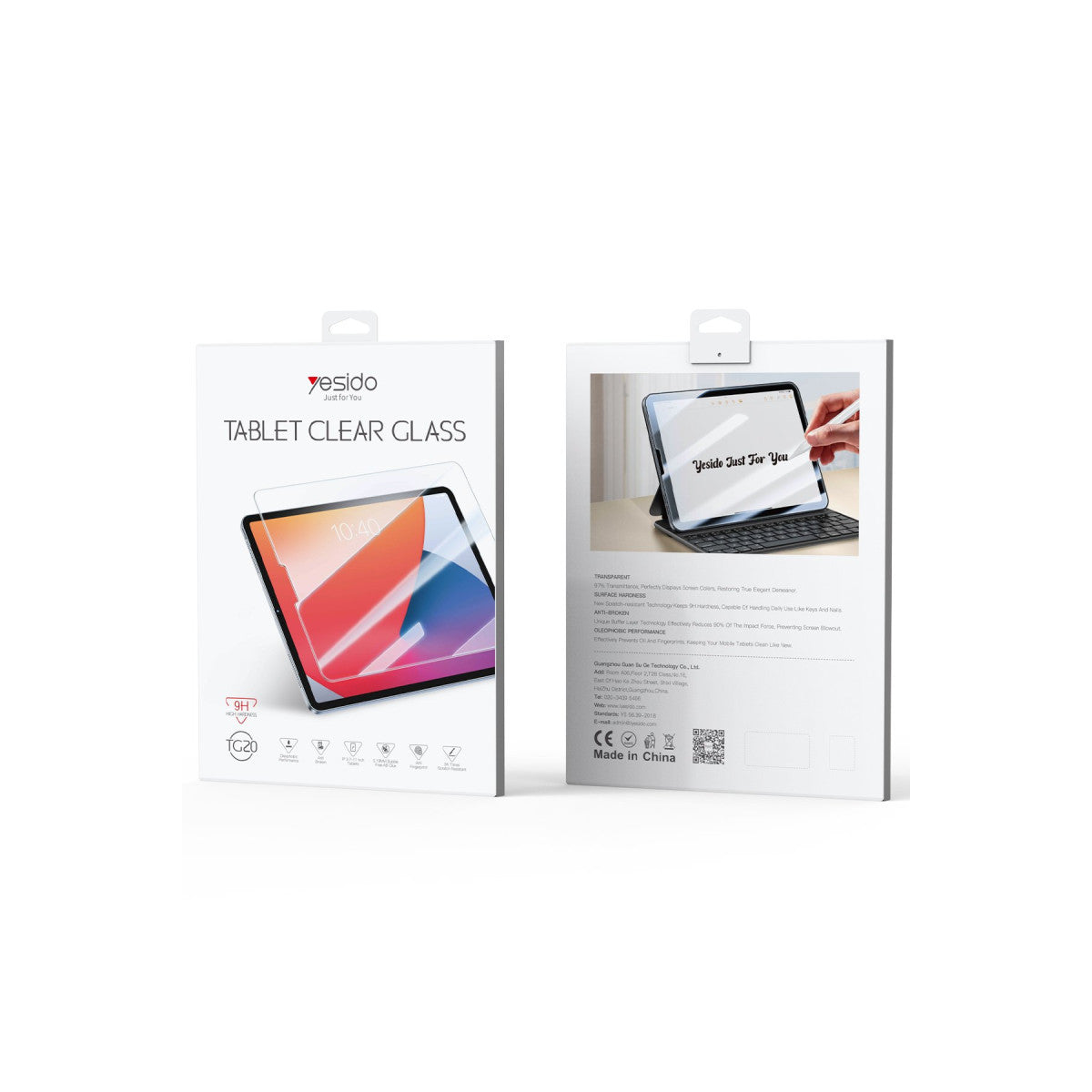 Yesido Apple TG20 iPad Mini 6 Clear Tablet Cam Ekran Koruyucu