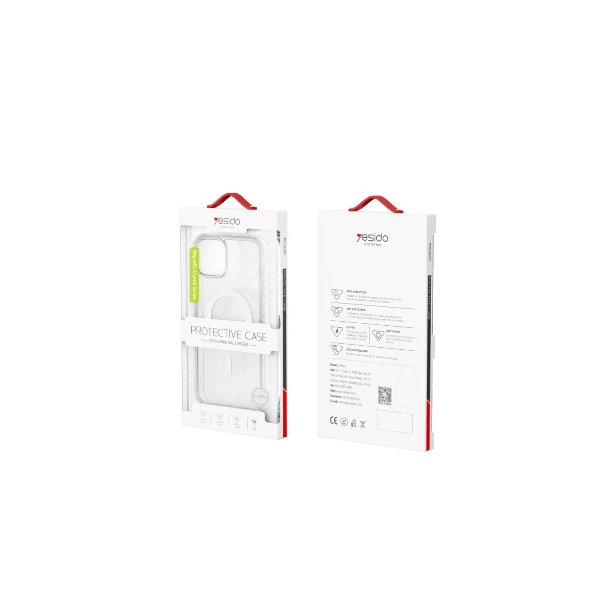 Yesido Apple iPhone 14 Pro PC03 Ace Şeffaf Magsafe Kapak - Şeffaf