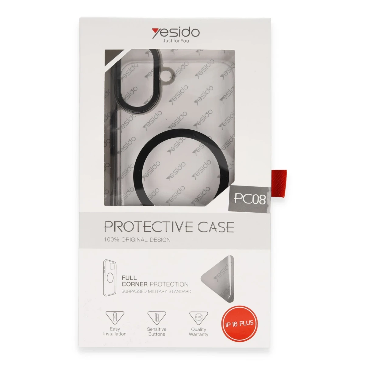 Yesido Apple iPhone 16 Plus PC08 Izzy Magsafe Kapak - Siyah