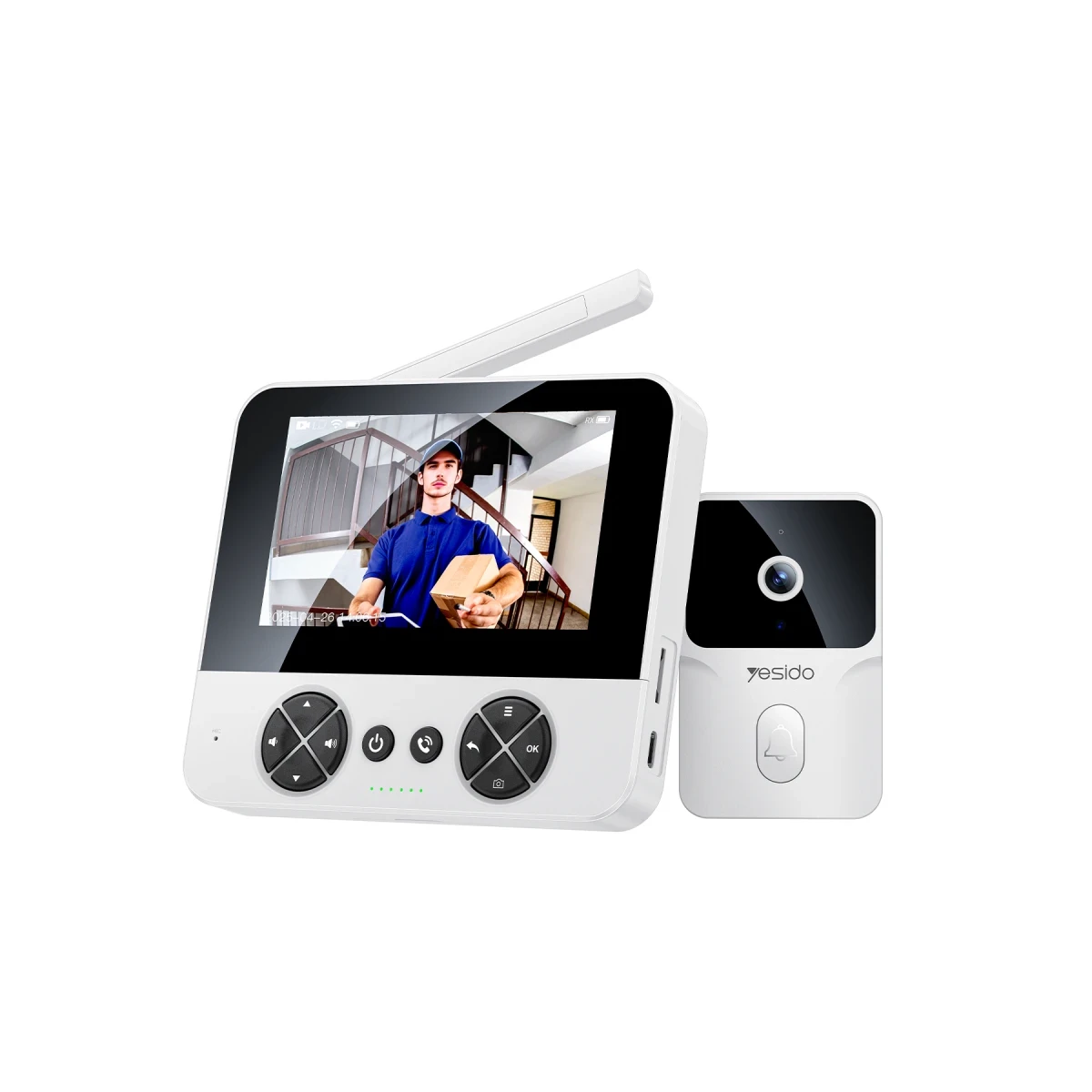 Yesido KM27 Gece Görüş Özellikli Akıllı Görüntülü Wireless Diyafon - Beyaz