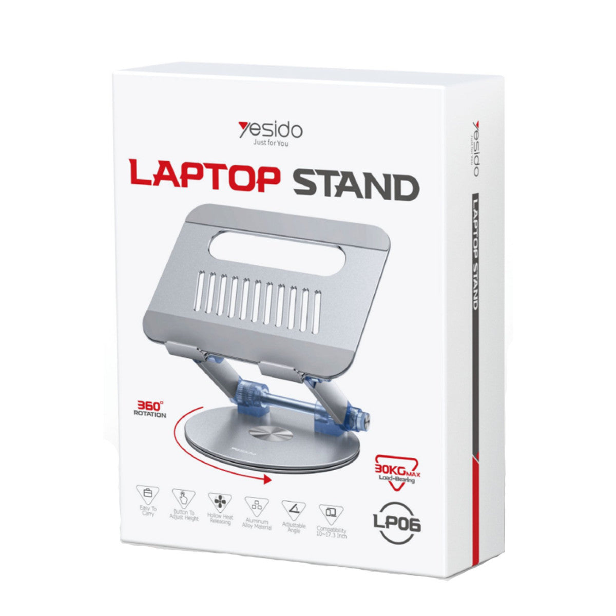 Yesido LP06 360 Derece Ayarlanabilir Metal Laptop Standı