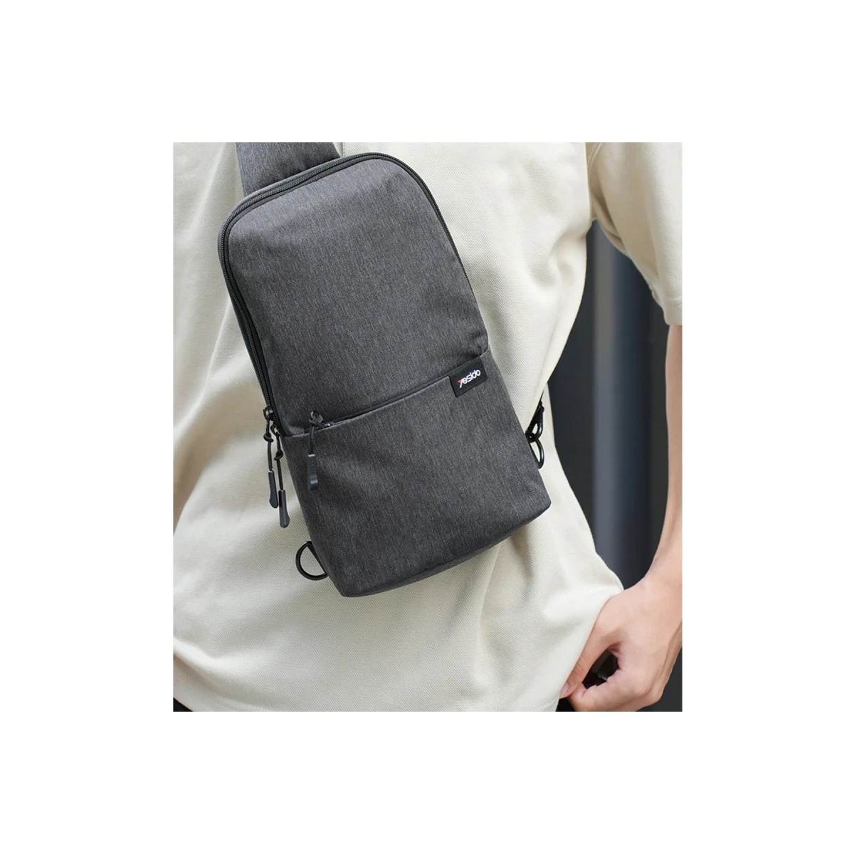 Yesido WB33 Polyester 600D Kumaşlı 7 inç Sırt Çantası - Gri