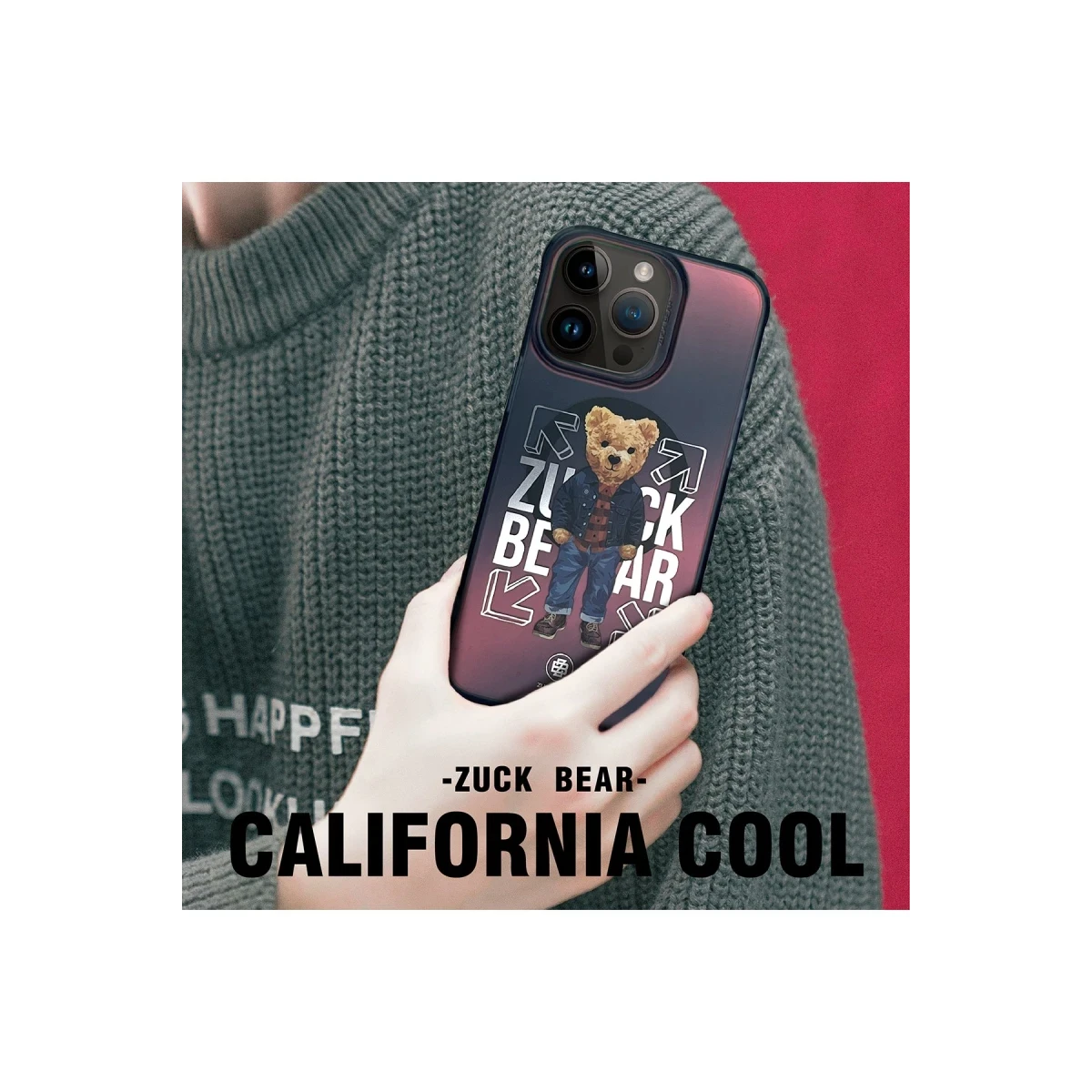 ZuckBear Apple iPhone 15 Pro Max California Cool Magsafe Kapak - Shirt