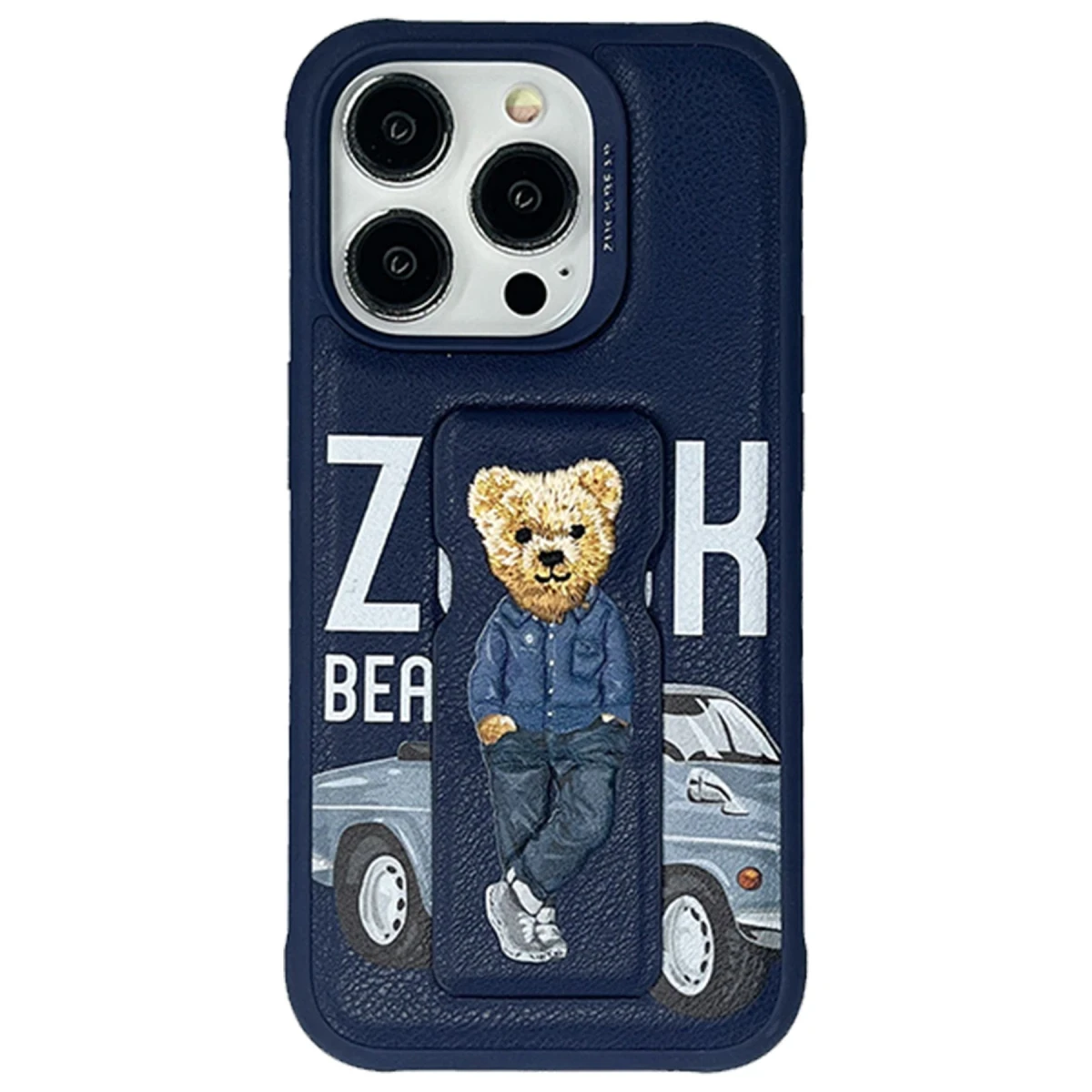 ZuckBear Apple iPhone 15 Pro Max Claude Standlı Kapak - Lacivert
