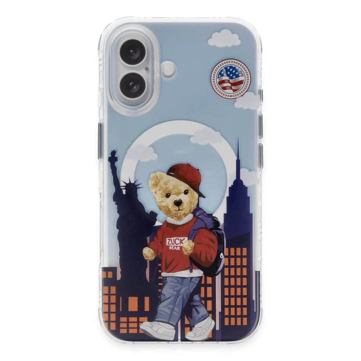 ZuckBear Apple iPhone 16 Darnell Frosted Laser Magsafe Kapak - New York