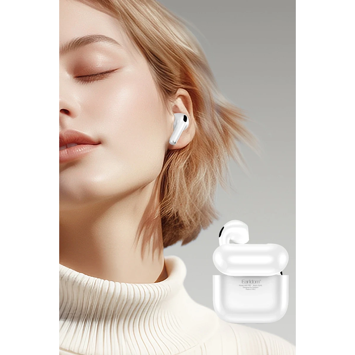Earldom 6.Nesil Pro Bluetooth 5.4 Kablosuz Airpods Kulaklık - Beyaz