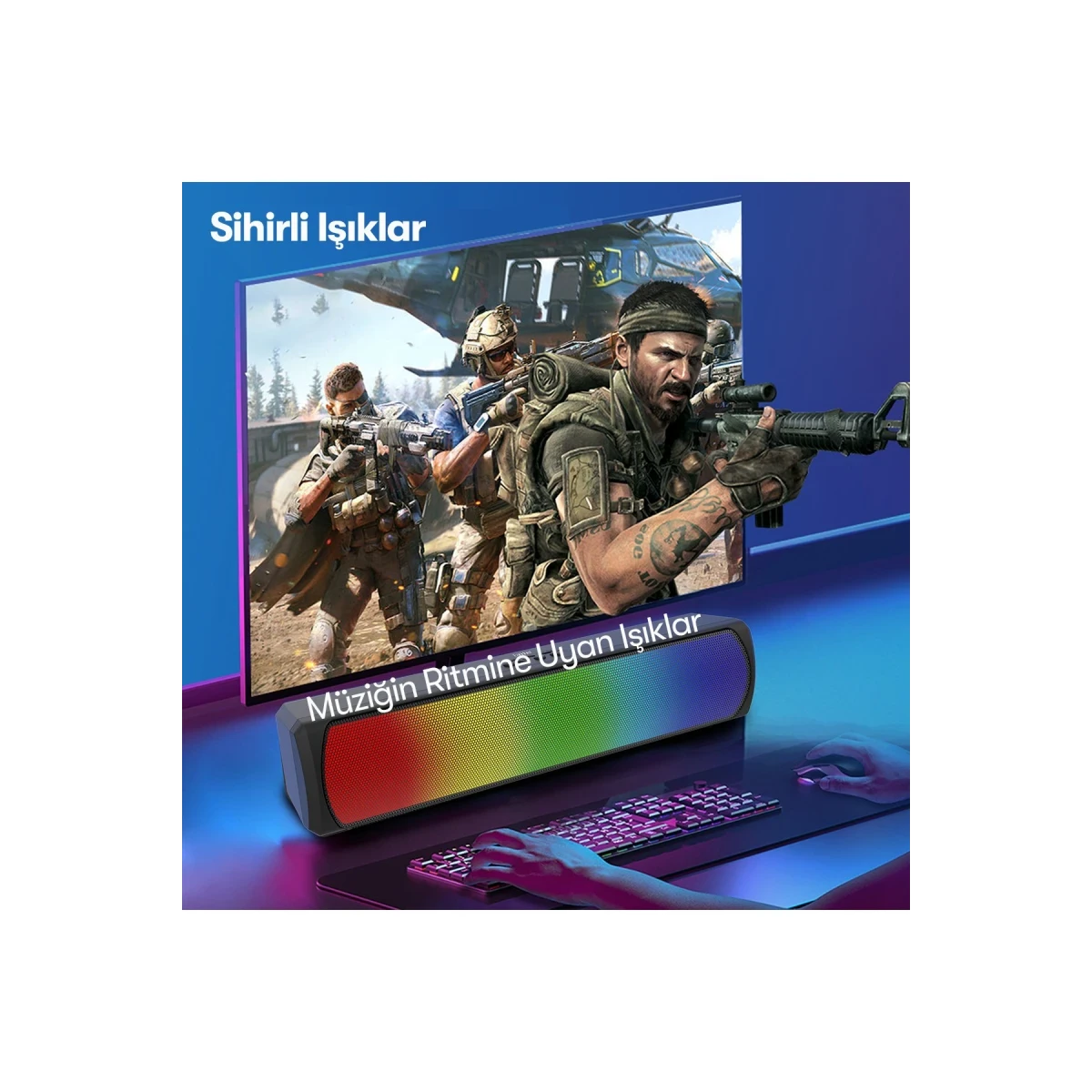 Earldom A24 Pro Magic Light 5W Kablosuz Hoparlör - Siyah
