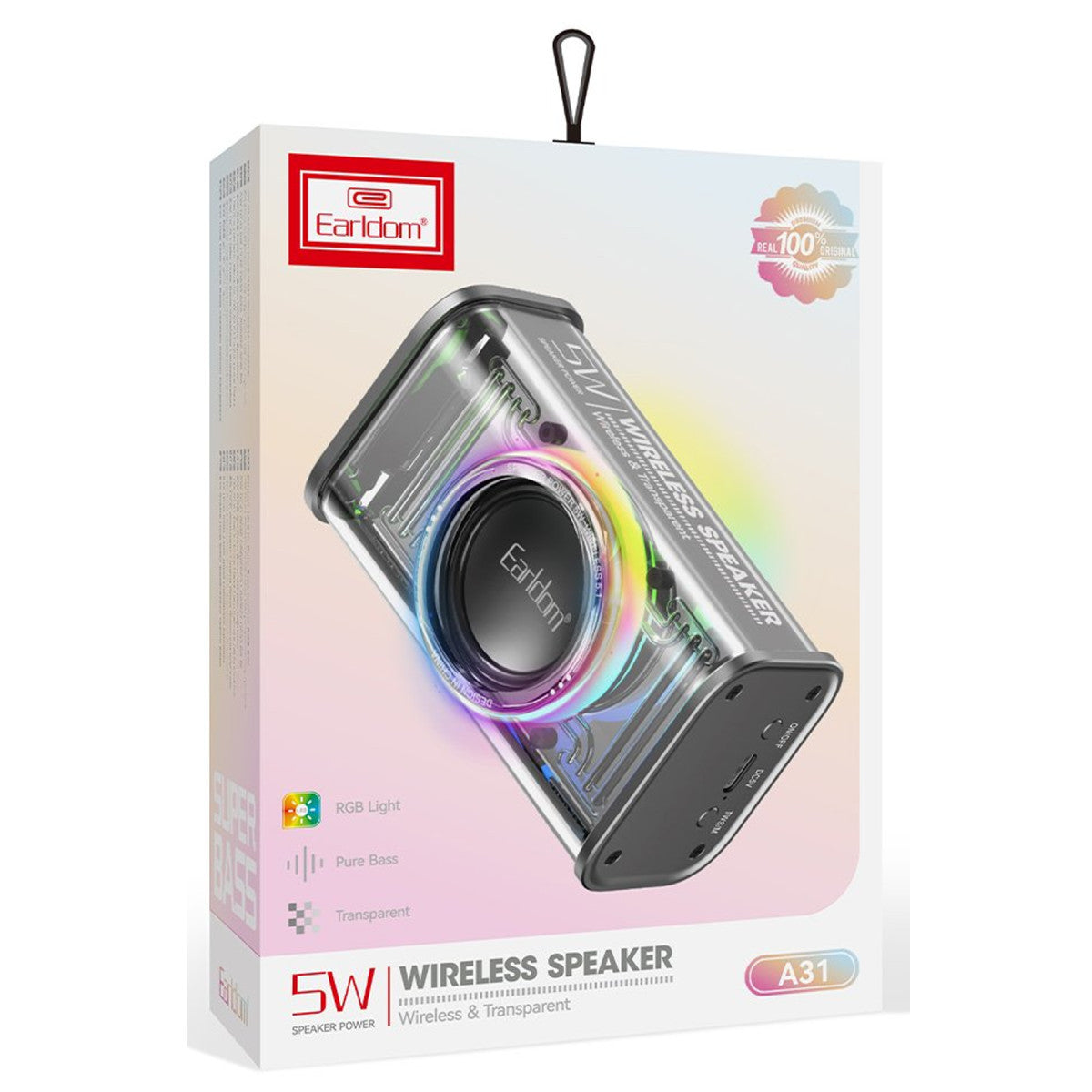 Earldom A31 RGB Işıklı Bluetooth 5.1 5W Kablosuz Hoparlör