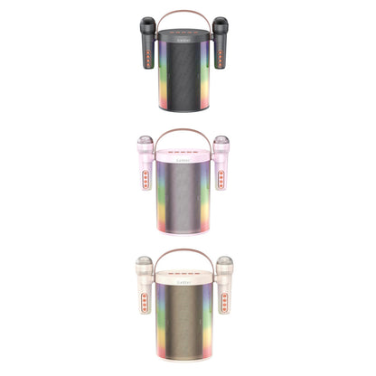 Earldom A32 10W RGB Işıklı 2 Adet Karaoke Mikrofonlu Bluetooth Kablosuz Hoparlör