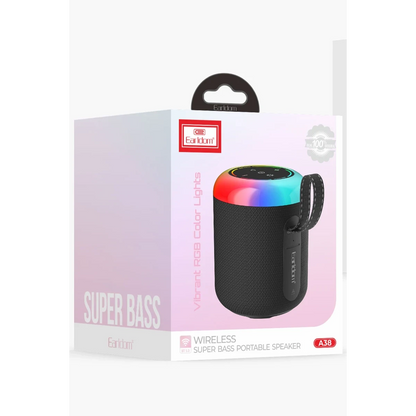 Earldom A38 6.5W RGB Işıklı Süper Bass BT 5.3 Kablosuz Hoparlör - Beyaz