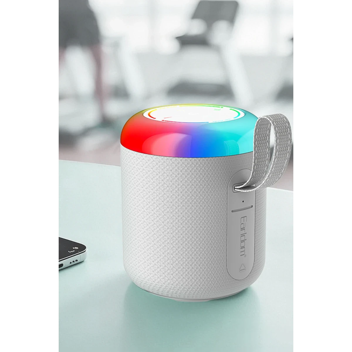 Earldom A38 6.5W RGB Işıklı Süper Bass BT 5.3 Kablosuz Hoparlör - Beyaz