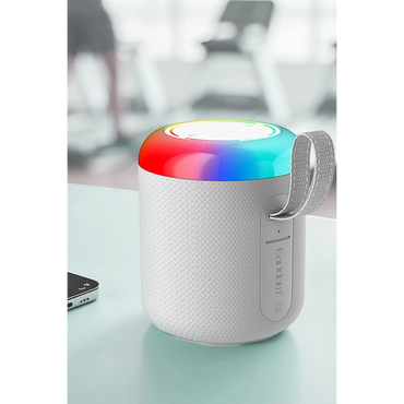 Earldom A38 6.5W RGB Işıklı Süper Bass BT 5.3 Kablosuz Hoparlör - Beyaz