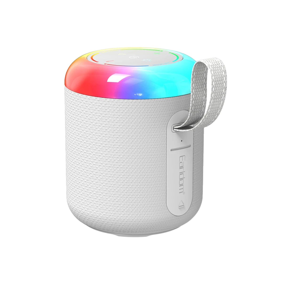 Earldom A38 6.5W RGB Işıklı Süper Bass BT 5.3 Kablosuz Hoparlör - Beyaz