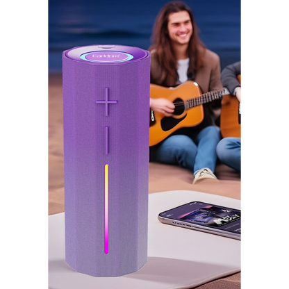 Earldom A39 5W RGB Işıklı Süper Bass BT 5.3 Kablosuz Hoparlör - Mor