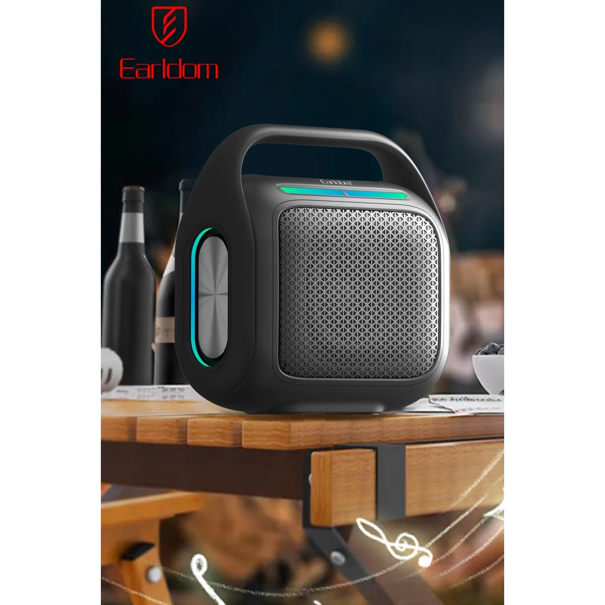 Earldom A43 30W Radyolu Bluetooth Kablosuz Hoparlör - Siyah