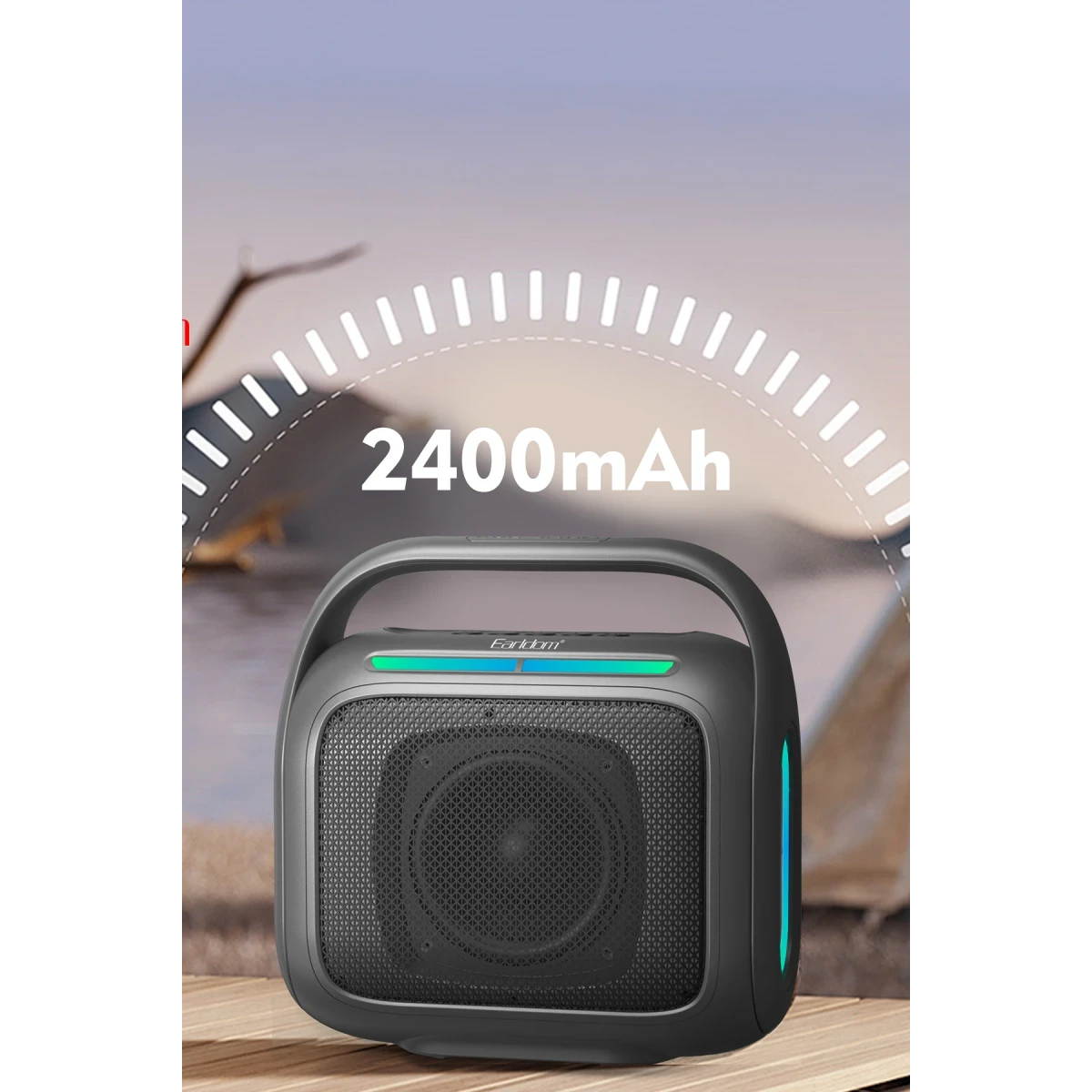Earldom A43 30W Radyolu Bluetooth Kablosuz Hoparlör - Siyah