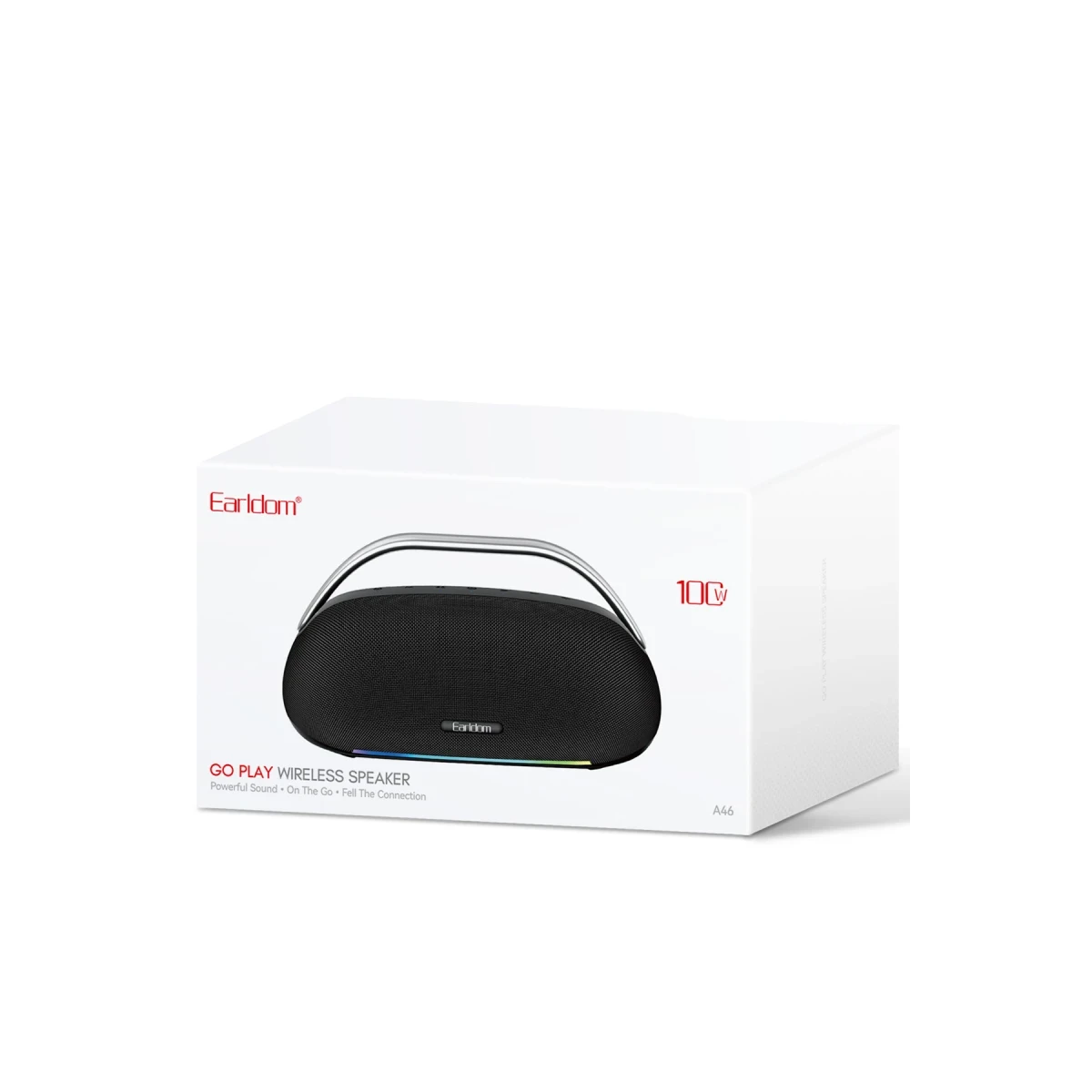 Earldom A46 100W 12000mAh Batarya Kapasiteli Suya ve Toza Dayanıklı BT 5.3 Kablosuz Hoparlör - Siyah