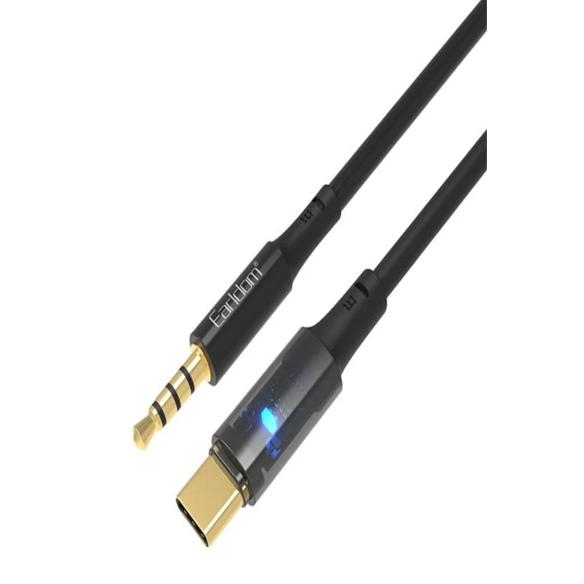 Earldom AUX53 1M Type-C to 3.5mm Dijital Aux Kablo - Siyah